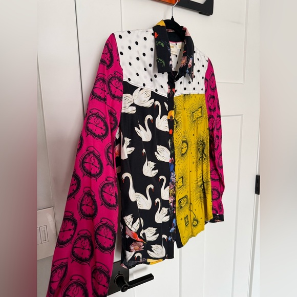Maeve x Anthropologie Paz Contrast Button Down Shirt . Size Small. EUC. - Picture 7 of 9